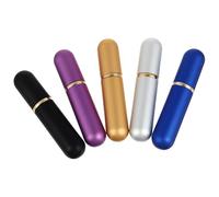 Veemoon 5 Pezzi Set da 5 Inalatori Nasali per Aromaterapia con Flaconi in Metallo e Vetro, Medaglioni Diffusori di Oli Essenziali Unisex con Stoppino in Cotone, per Uso