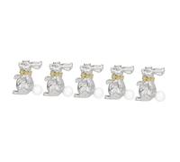 Veemoon 5 Pezzi Spilla Spilla Perno Di Coniglio Spillo Orecchie Bunny Pin Spilla Di Coniglio Di Peluche Spille Decorative Accessori in Costume Per Le Donne Spilla Novità Spilla Kawaii Rame