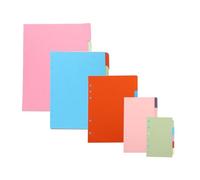 Veemoon 5 set Carta Ricambio per Quaderni Ad Anelli Carta Divisori Colorati Per Cancelleria Scolastica Per Scuola e Ufficio Resistente e Adatta Tutte le Penne