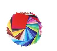 Veemoon 50 Fogli Carta Origami Monofacciale Colorata per Progetti Creativi Carta Artigianale Vivid Colors per Attività Manuali e Sviluppo Abilità Manuali