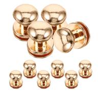 Veemoon 50 Mini Manopole per Mobili in Lega di Zinco Dorata, Manopole per Portagioielli e Cassetti, Mini Pomelli Rotondi da 7,7 Mm per Scatole e Custodie, Compatibili Arredi in Miniatura,