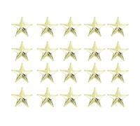 Veemoon 50 mini stelle in oro 3D per Natale, 3 cm, piccoli ciondoli a forma di pentagramma per artigianato fai da te e decorazioni creative, ideali come punta per albero di Natale o decorazione per le