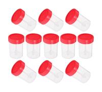 Veemoon 50 Pezzi Contenitori per Campioni di Feci 40 Ml con Coperchio a Spirale, Tazze Campione Sigillate per Laboratorio, Contenitori per Raccolta Campioni Clinici e Colore Casuale