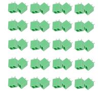 Veemoon 50 Pezzi Morsettiera Terminale a Innesto Verticale, Presa Terminale Pcb, Plastica Verde Chiaro, Design Plug-in Rapido per Pcb e Apparecchiature Elettroniche Industriali