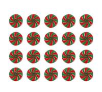 Veemoon 50 Pezzi Pendenti Natalizi Rotondi in Acrilico Rosso per Albero di | Perle Decorative per Bigiotteria, Accessorio per Collane e Bracciali, Tema Festivo