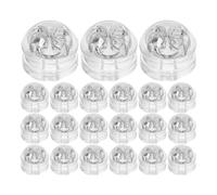 Veemoon 50 Pezzi Supporti Silicone Orecchini Trasparenti Blocco Sicuro Coperture Sostitutive in Metallo e Silicone per Orecchini Cerchi e Pendenti Design Hamburger in Argento per Uomo e