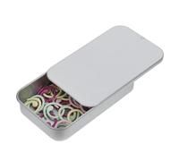 Veemoon 50 Segnapunti per Uncinetto a Spirale in Metallo Colorati con Anello di Bloccaggio, Set da 51 Pezzi con Scatola Portaoggetti Compatta, Marcatori di Punti Resistenti per Maglia