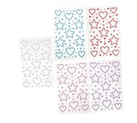 Veemoon 5fogli Adesivi Gemme per Viso Adesivi Strass per Viso Forma di Cuore e Pentagramma Gemme per Trucco Autoadesive per San