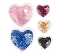 Veemoon 5pezzi Cerotti in Gel Per Occhi Riutilizzabili Forma Di Cuore Cerotti Oculari Rinfrescanti e Riscaldanti Per Contorno Occhi in Gel Per Viso