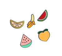 Veemoon 5pezzi Fruit Series Brooch Chic Fruit Design Breastpins for Unique Costume Decoration and Props Mixed Styles