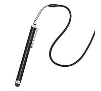 Veemoon 5pezzi Penna Touch Screen Capacitiva Punta in Silicone Per Telefono e Tablet Con Laccetto Antismarrimento Nero Adatta Dispositivi Capacitive Touch