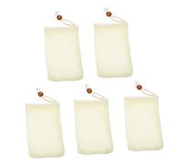 Veemoon 5pezzi Sacchetto Rete Per Sapone Sacchetto Rete Esfoliante Per Sapone Fatto Mano Design Coulisse Per Uso Durevole e Sicuro