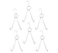 Veemoon 6 Ganci in Acciaio Inox per Appendere Carne, Grucce per Macellai e Cacciatori, Set per Affumicatura e Essiccazione in Cucina e Ristoranti, 24.5 Cm, Utensili da Cucina