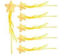 Veemoon 6 Pezzi Bacchette Magiche a Stella Paillettes, Accessori Fatati per Travestimenti e Decorazioni Feste di Compleanno, Oggetti di Scena per Cosplay Fate e Spettacoli Teatrali