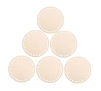 Veemoon 6 Pezzi Base Rotonda in Legno per Cestini all Uncinetto Preforato Fondo Artigianale per Borse e Lavori Te Legno Naturale Non Compatibile con Tecniche di Tessitura e Uncinetto