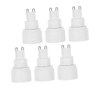 Veemoon 6 Pezzi Convertitore Lampadine Adattatore Base per Lampade Design Compatto e Sicuro per Opzioni Illuminazione con Dissipazione Del