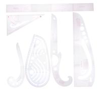 Veemoon 6 pezzi da Cucito per Modellistica Righello Francese per Taglio e Patchwork Strumenti Leggeri in Plastica per Designer e Appassionati DIY
