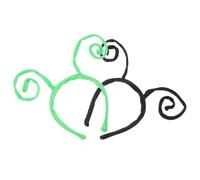 Veemoon 6 Pezzi Fascia per Formica Antenne Verdi e Nere, Cerchietti per Chioma Cosplay Insetto, Accessori per Costumi Halloween e Feste a Tema per Adulti