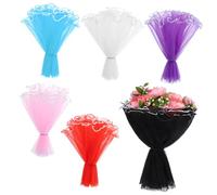 Veemoon 6 Pezzi Filo Decorativo per Bouquet Rete Wave Materialper Imballaggio per Celebrazioni e Regali creatività per Composizioni Floral