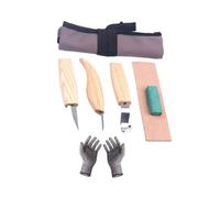 Veemoon 6 Pezzi Kit Per La Creazione Di Gioielli Stampato a Mano Scalpello Da Sgorbia Per Legno Kit Scalpello Per Intaglio a Mano Kit Per Intagliare Il Legno Manuale Decorazioni