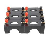 Veemoon 6 pezzi Porta Batterie Modello Didattico in Rame con Terminali per Esperimenti di Elettricità e Principi Fisici Strumento Educativo per Circuiti Scolastici