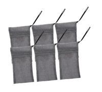 Veemoon 6 pezzi Sacchetti Sapone in Rete Grigi Porta Saponetta Solida per Viaggio e Uso Quotidiano Esfoliante Viso e Corpo per Saponi Fatti Mano e Piccoli Residui