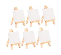 Veemoon 6 set Cavalletti Legno per Pittura Mini Easel per Tela e Progetti DIY per Pittura Ad Olio e Kit Pratico per e Hobbisti
