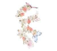 Veemoon 6pezzi Elastici per Capelli Spirale per Bambine Cavo Telefonico Forma di Farfalla e Fiore di Perla Elastici per Coda di Cavallo senza Danni