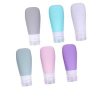 Veemoon 6pezzi Flacone Cosmetico Da Viaggio Contenitori Per Lozioni in Silicone Flaconi Da Viaggio Per Cosmetici Separati Grigio Blu Lago Bianco Grigio Verde Pz Ciascuno