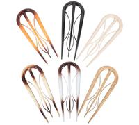 Veemoon 6pezzi Forcine per Capelli Francesi Forma di U per Donne Bastoncini per Capelli Spessi Design Vintage Ramo Accessori Essenziali per Acconciature e Gestione