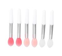 Veemoon 6pezzi Pennello Silicone Per Labbra Di Pennelli Cosmetici Multifunzionali Per Applicatore Di Rossetto Portatile e Facile Da Usare Traslucido Rosa Carne Rosso Anguria