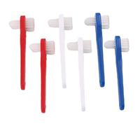 Veemoon 6pezzi Spazzolino da Denti per Protesi Dentarie da Piccolo e Angolato Facile da Impugnare e Trasportare per Pulizia Orale di Protesi Complete Parziali e Semi-protesi