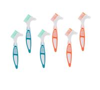 Veemoon 6pezzi Spazzolino per Protesi Dentali da Spazzolini Portatili per Pulizia delle Dentiere Strumento degli Apparecchi di Contenzione