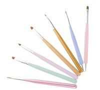 Veemoon 7pezzi Pennelli per Nail Art Pennello Multiuso per Dipingere Unghie Strumenti per Disegnare Motivi su Smalto Gel e Manicure Fai da Te