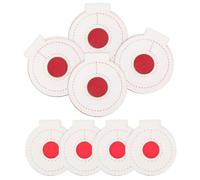 Veemoon 8 Pezzi Bersaglio in Microfibra a Tre Strati per Archi e Frecce | Pratica e Allenamento Indoor, Design Sospeso, Facile da Riporre, Bianco Centro Rosso