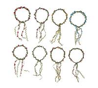 Veemoon 8 Pezzi Cerchietto Violetta con Rosa Colorati per Ragazze Accessorio per Feste e Speciali