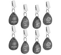 Veemoon 8 Pezzi Pesi per Tovaglia in con Incisioni Lettere Fermatovaglia Clip Pesanti per Esterni Resistenti Pioggia e Vento per Pranzi all Aperto e Feste in Giardino