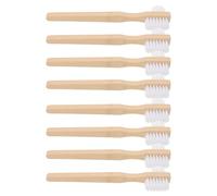 Veemoon 8 Pezzi Spazzolini per Dentiere con Setole Dure Impugnatura Ergonomica Antiscivolo per Pulizia di Protesi Dentarie Allineatori e Apparecchi Orali Design Compatto per Anziani e Uso
