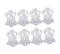 Veemoon 8 Pezzi Travel Makeup Containers Six Grid Flower Shape Empty Lipstick Concealer Boxes For DIY Cosmetics Storage Lightweight And Portable Sub Packing Case