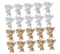 Veemoon 80 Pezzi Ciondoli per Manicure 3d Angelo in Argento e Oro, Decorazione Unghie Donna per Nail Art Fai da Te, Accessori Nail Art per Feste e Uso Professionale