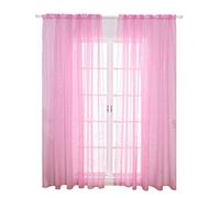 Veemoon a vela per finestra, romantica, in argento, con stelle, per il trattamento della finestra, con lustrini, per bambini, camera da letto, soggiorno, 100 x 270 cm (rosa)