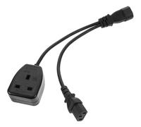 Veemoon Adattatore Cavo Alimentazione con Spina Uk Pin Nero Compatibile Ups Presa Inglese Sicura per Router Hard Disk Laptop e Monitor