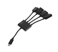 Veemoon Adattatore Micro USB Hub Multifunzione Adatto per Tablet e Telefono Supporto per Dock di Ricarica Connettore USB per Dispositivi di Espansione