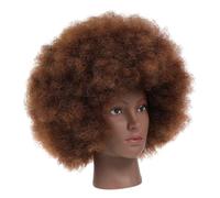 Veemoon Afro Wig Donna Corto Riccio Sintetico Leggero e Morbido con Ricci Naturali per Cosplay Feste e Quotidiano Cap Traspirante e Comfort Prolungato Regalo