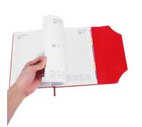 Veemoon Agenda Planner Settimanale 2026 in Carta Copertina in Similpelle Rossa, Design Portatile e Pagine Resistenti All’inchiostro per Studenti e Insegnanti a Scuola in Viaggio