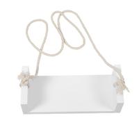 Veemoon Altalena in Legno Bianco con Corda in Canapa per Ragazzo Ragazza e Infant, Accessorio Versatile per Fotografia Newborn e Commemorazione Primi Mesi