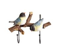 Veemoon Appendiabiti da Parete in Legno a Forma di Uccellini, Gancio Decorativo Doppio per Cappotti e Borse, Ornamento da Parete Funzionale per Ingresso, Casa e Ufficio