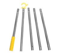 Veemoon Asta Telescopica Apri Finestra da 1,88 M in Plastica Gialla Impugnatura a C per Finestre Alte e Lucernari, Strumento per Apertura Sicura in Casa e Controllo Tende da Sole