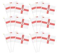 Veemoon Bandiera dell'Irlanda del 14X21 Cm 50 Pezzi Bandiere Portatili Sventolanti a Mano in Poliestere per e Eventi Sportivi