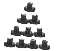 Veemoon Base a Vite Miniatura Per Esperimenti Di Fisica, Supporto Lampadina in Plastica Nera Per Laboratori Scolastici, Kit 10 Pezzi Per Circuiti Elettrici in Serie e Parallelo